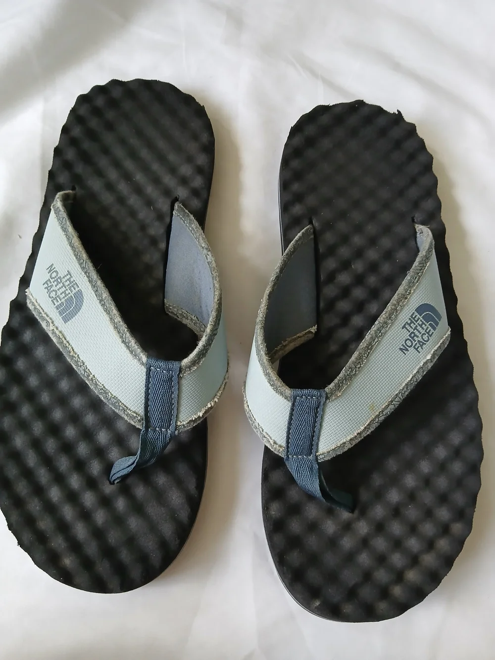The North Face Blue and Black Flip Flop Sandals